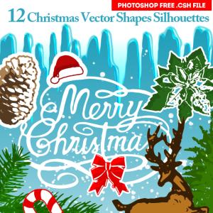 Christmas Photoshop Vector Shapes and Silhouettes