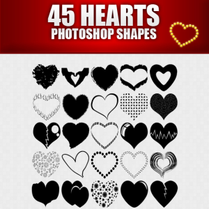 Hearts Shapes for Photoshop
