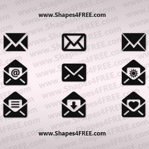 Email Envelope Photoshop Custom Shapes