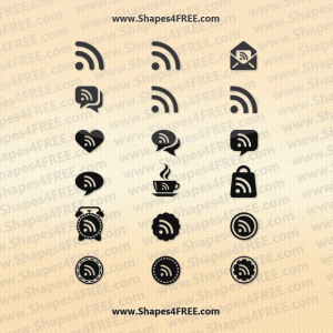 18 RSS Feed Photoshop Shapes