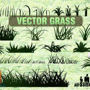 Realistic Vector Grass Shapes