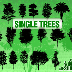 Tree Vector Shapes for Photoshop