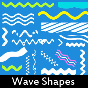 Wave Line Photoshop Shapes