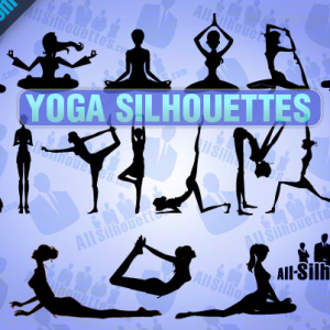 Vector Yoga Silhouettes