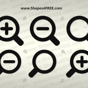 Zoom Magnifier Photoshop Vector Shapes