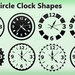 12 Clocks Photoshop Custom Shapes