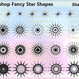 32 Fancy Stars Photoshop Custom Shapes