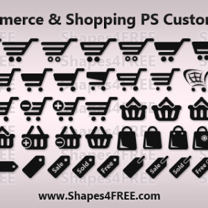 60 Shopping and E-Commerce Photoshop Shapes