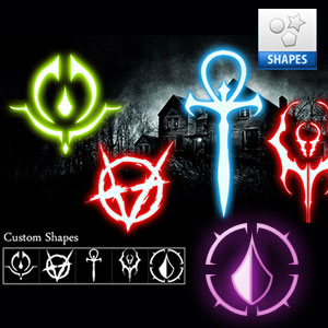 Anarchy Evil Shapes Symbols for Photoshop