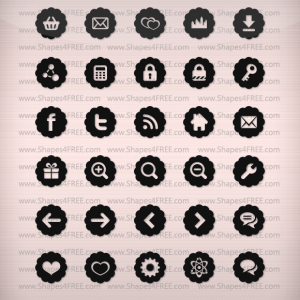 80 Badge Icons Vector