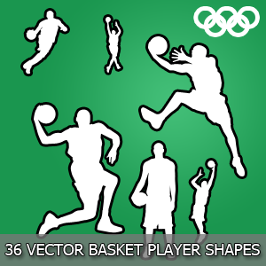 Clip Art Basketball Players Shapes