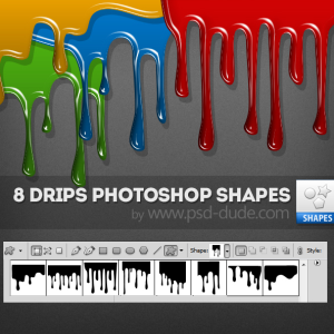 Blood and Paint Drip Photoshop Shapes