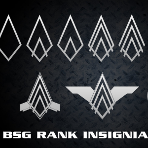BSG Rank Pin Vector Shapes for Photoshop