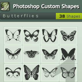 Butterfly Photoshop Custom Shapes