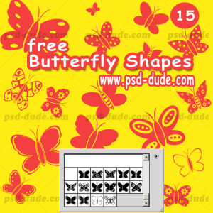 Butterfly Photoshop Shapes