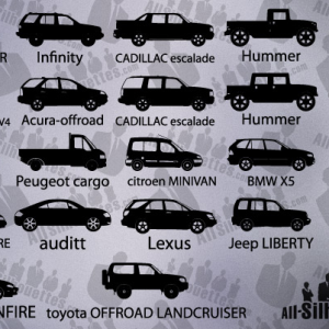 Detailed Cars Silhouettes