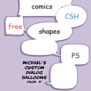 Cartoon Bubble Shape CSH for Photoshop