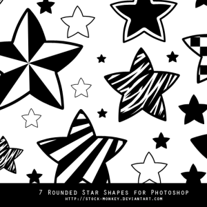 Doodle Star Vector Shapes for Photoshop