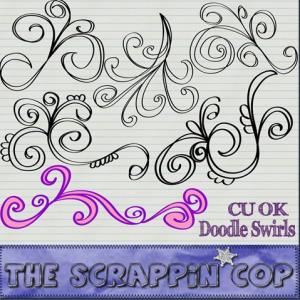 Doodle Swirl Vector Shapes for Photoshop
