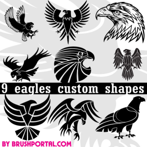 Eagle Bird Symbol Photoshop Vector Shapes