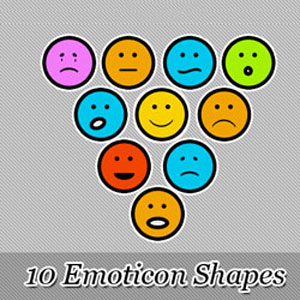 Emoticon Shapes for Photoshop
