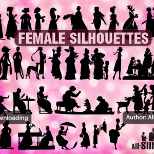 Female vector silhouettes