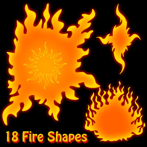 Fire Flames Photoshop Shapes
