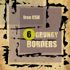 Grungy Border Shapes for Photoshop
