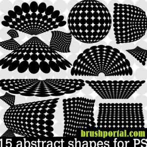 Halftone Dots Abstract Vector Shapes for Photoshop
