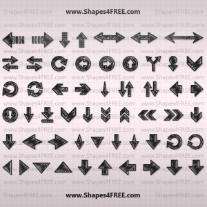 70 Hand Drawn Arrows Shapes