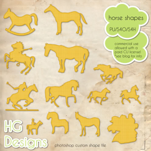 Horse Animal Shapes