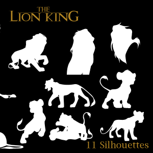 Jungle Lion Vector Shapes and Silhouettes for Photoshop