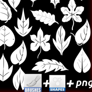 Leaf Foliage Photoshop Vector Shapes