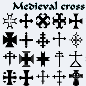 Medieval Cross Heraldry Shapes