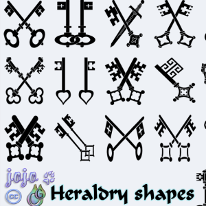 Medieval Keys Heraldry Shapes