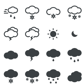 Meteo Weather Icon Shapes