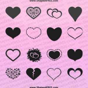 55 Photoshop Hearts Shapes