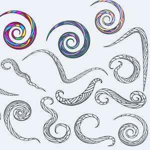 Photoshop Swirl Vector Shapes with CSH File