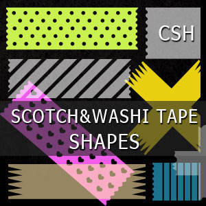 Photoshop Scotch Tape Shapes