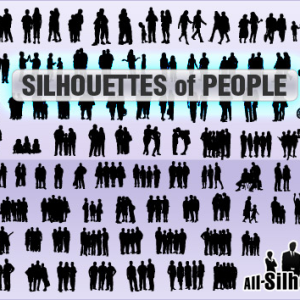 Silhouettes of people