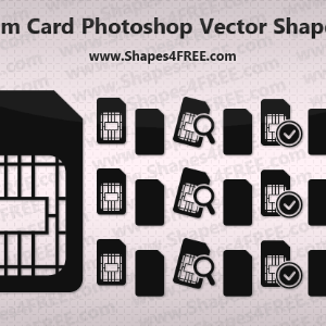 Sim Card Icon Photoshop Vector Shapes