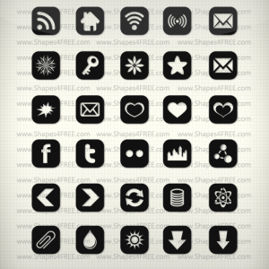 90 Shapes Icons Vector