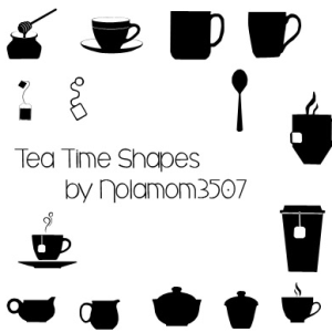 Tea and Coffee Vector Shapes for Photoshop