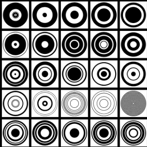 Vector Shapes Circle and Sunburst