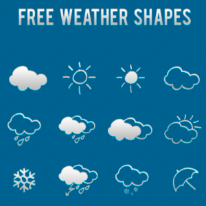 Weather Shapes (Symbols) | Custom Shapes for Photoshop